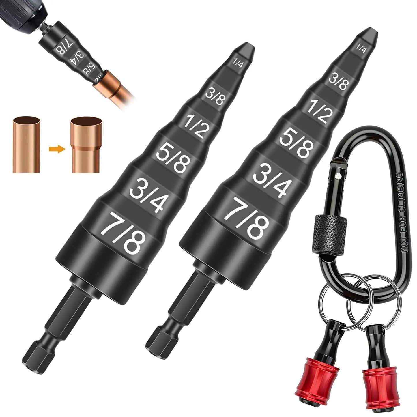 6-in-1 HVAC Copper Tube Swaging Tool Set with Bit Holder