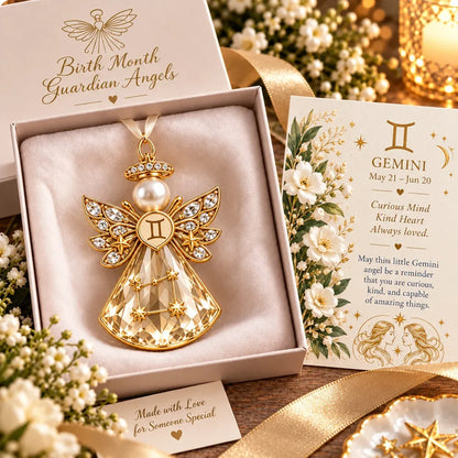 👼 Christmas Zodiac Guardian Angel Keepsake | 12 Signs with Jewel-Toned Designs & Meaningful Gift Cards ✨