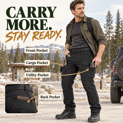 Men's Winter Fleece-Lined Tactical Cargo Pants