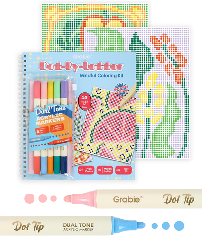 Dot-By-Letter Mindful Coloring Kit