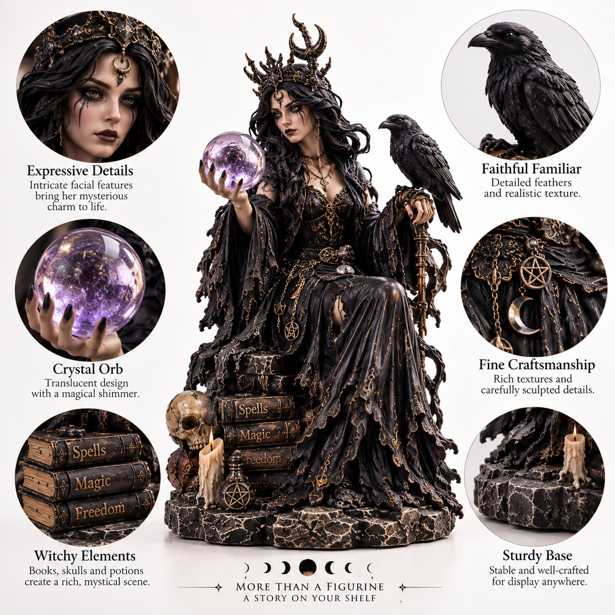 24 Days of Dark Witchcraft – 24 Unique Gothic Witch Figurines | Fantasy Advent Calendar