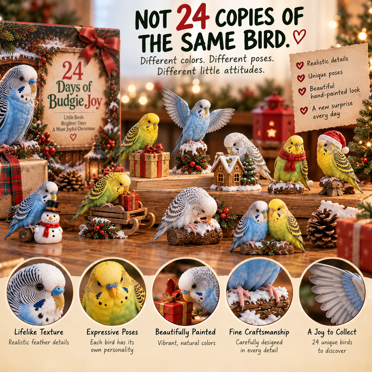 24 Days of Budgie Joy – 24 Little Birds, 24 Big Personalities 🐦❤️