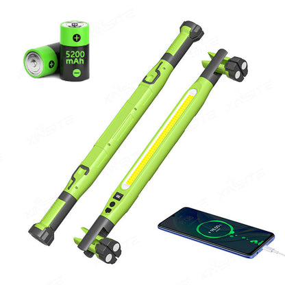 Father's Day Gift-Under-Hood Work Light Bar — 3000-Lumen Magnetic LED Light Strip with Hooks, 5200mAh Cordless Rechargeable Hood Light