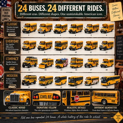 🚌🎄24 Rides to Christmas – American School Bus Collector’s Edition