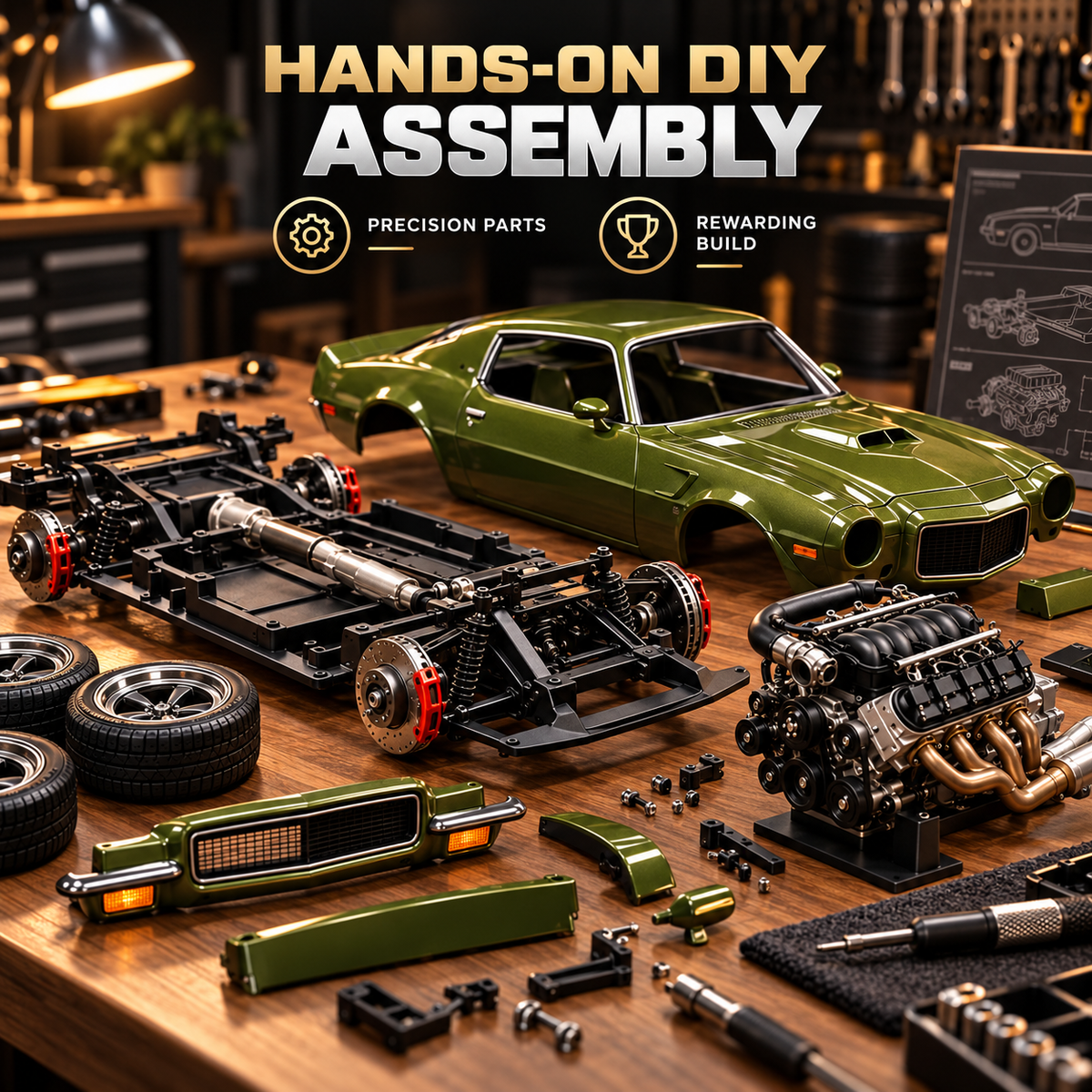 🔥HOT SALE 50%🚗 DIY Classic Muscle Car Model Kit – Build & Display