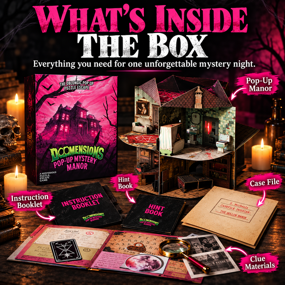 🎲 Flash Sale 50% OFF –3D Pop-Up Mystery Manor – Immersive Murder Mystery Puzzle Game