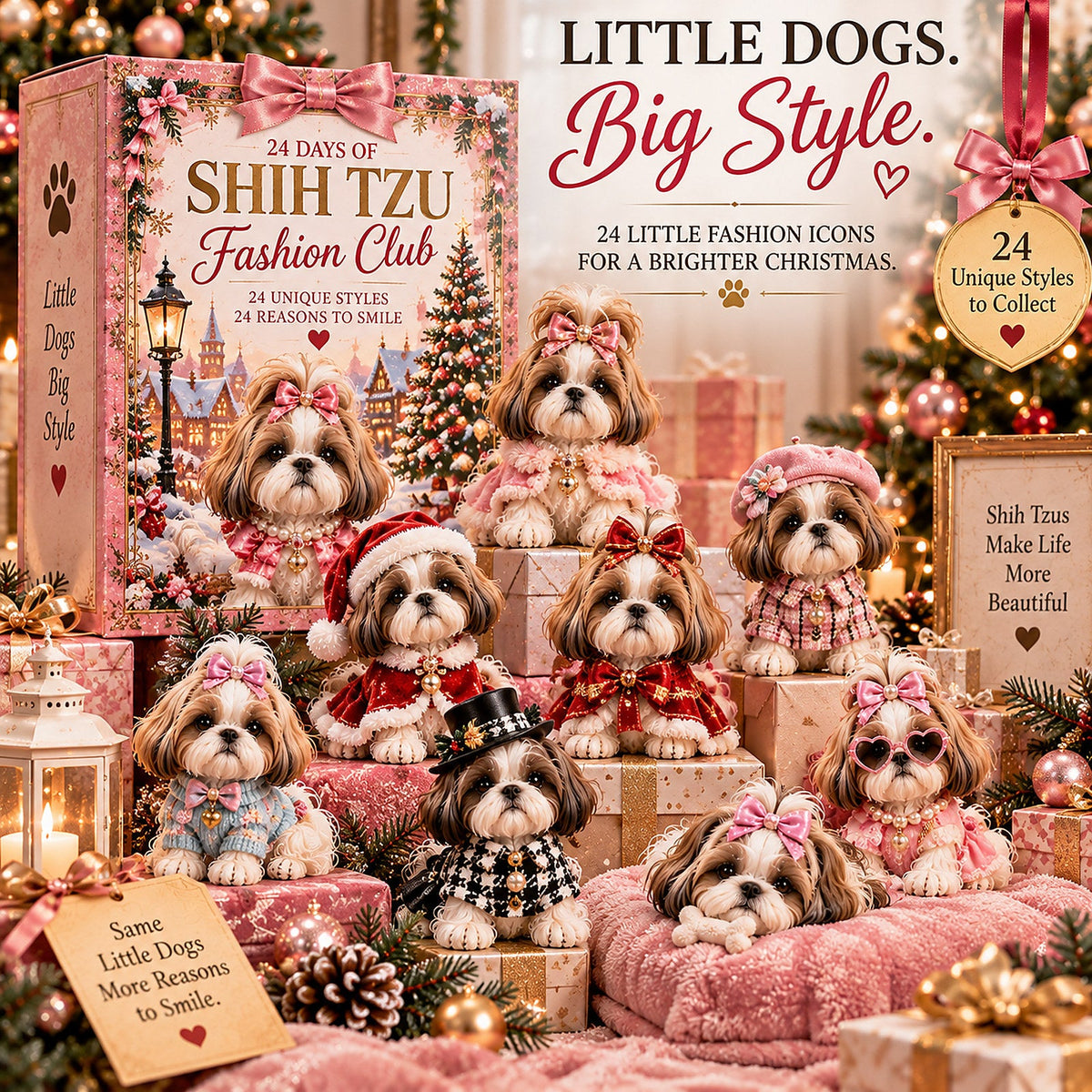 24 Days of Shih Tzu Fashion Club – The Cutest Christmas Countdown for Shih Tzu Lovers 🎀🐾