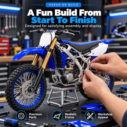🔥Last day 50% 🏁 DIY Motocross Dirt Bike Model Kit – Build & Display 🏍️