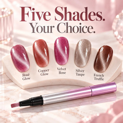 ✨ Cat Eye Nail Polish Pen – Shimmering Color & Glossy Finish in 5 Shades 💅