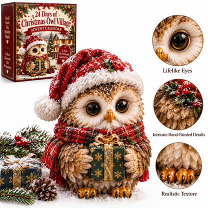 🦉 24 Days of Owl Stories — Bookish Owls & Christmas Owl Village Collection