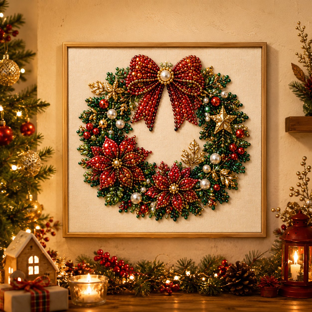 🎨💎DIY Christmas Pearl Diamond Art Kit-🧘Relaxing, Beginner-Friendly & Fun to Create