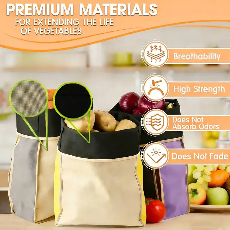 🥔 🔥 49% OFF | Reusable Self-Sealing Veggie Storage Bag – Potato & Onion Organizer