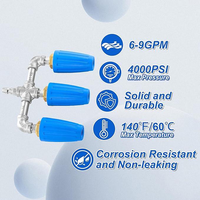 Turbo Nozzle Pressure Washer with 1/4 Quick Connect and 2.0 Orifice