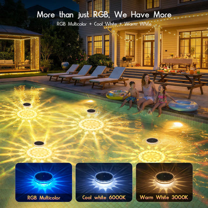💥49% OFF💥Solar Floating Pool Lights, RGB Pool Lights with Remote Control
