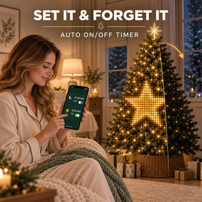 🎅Smart Pixel Christmas Tree Lights | App Customizable Animated LED String Lights