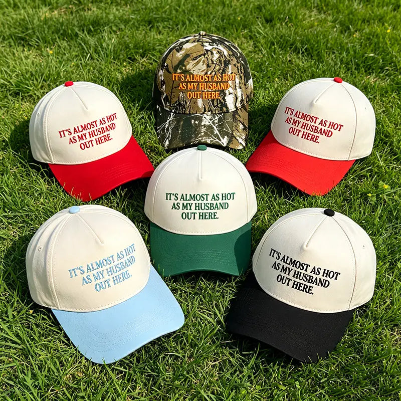 Funny "Almost As Hot As My Husband" Embroidered Hat
