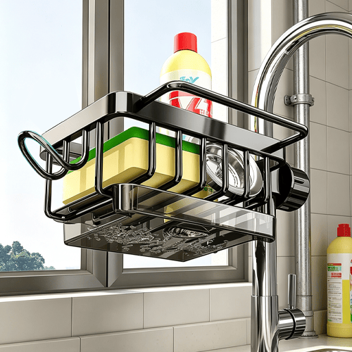 Faucet Drainer Basket – No-Drill Sink Organizer - detail image 12