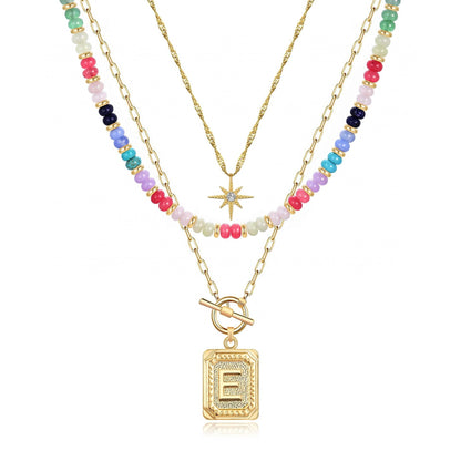 14K Gold Plated Layered Necklaces for Women