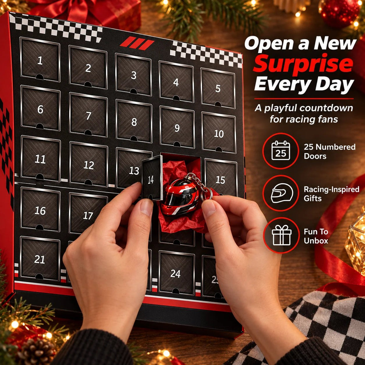 🏁  25-Day Formula Racing Advent Calendar – Ultimate Christmas Countdown for Racing Fans