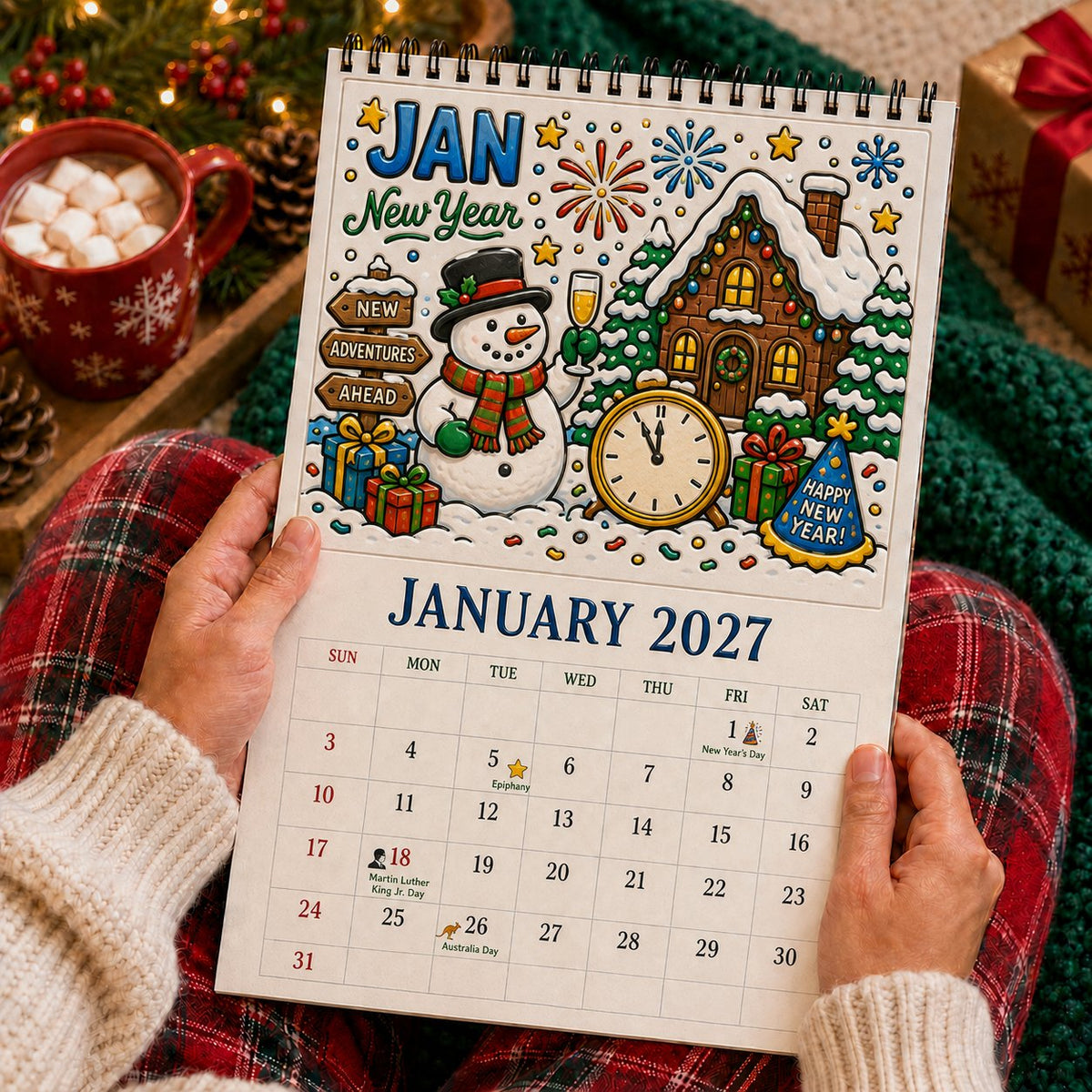 Color The Year 2027 Trace-By-Groove Creative Calendar - Image 2