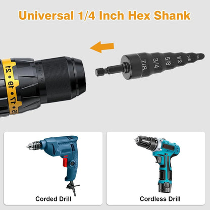 6-in-1 HVAC Copper Tube Swaging Tool Set with Bit Holder