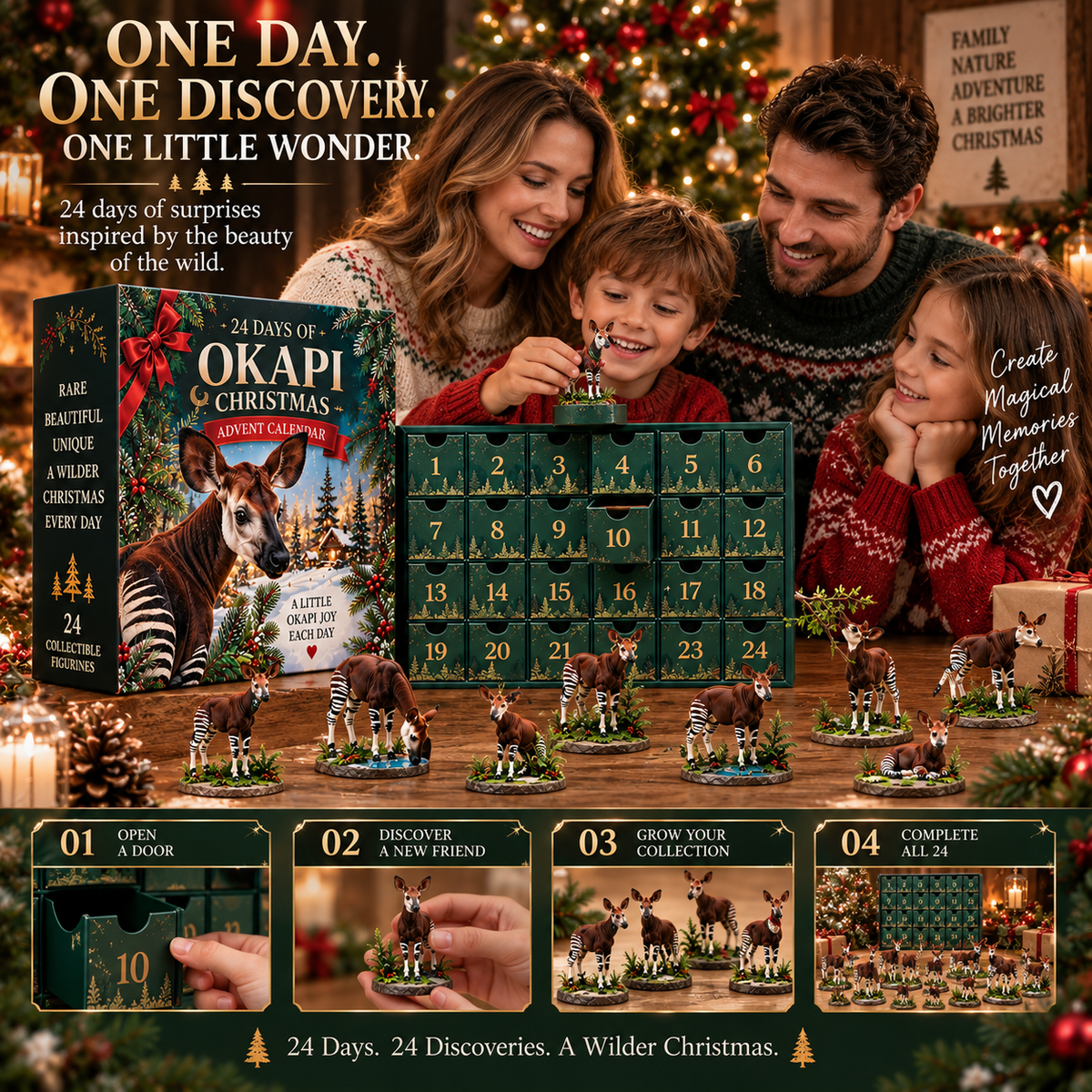 🌿 Ever Seen Nature's Hidden Wonder?! 🎄 2026 Okapi Christmas Advent Calendar – 24 Days of Wild Discoveries & Collectible Surprises!