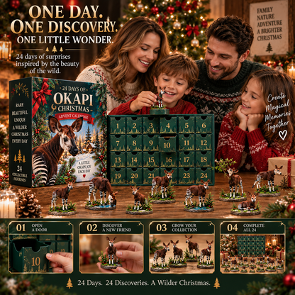 🌿 Ever Seen Nature's Hidden Wonder?! 🎄 2026 Okapi Christmas Advent Calendar – 24 Days of Wild Discoveries & Collectible Surprises!