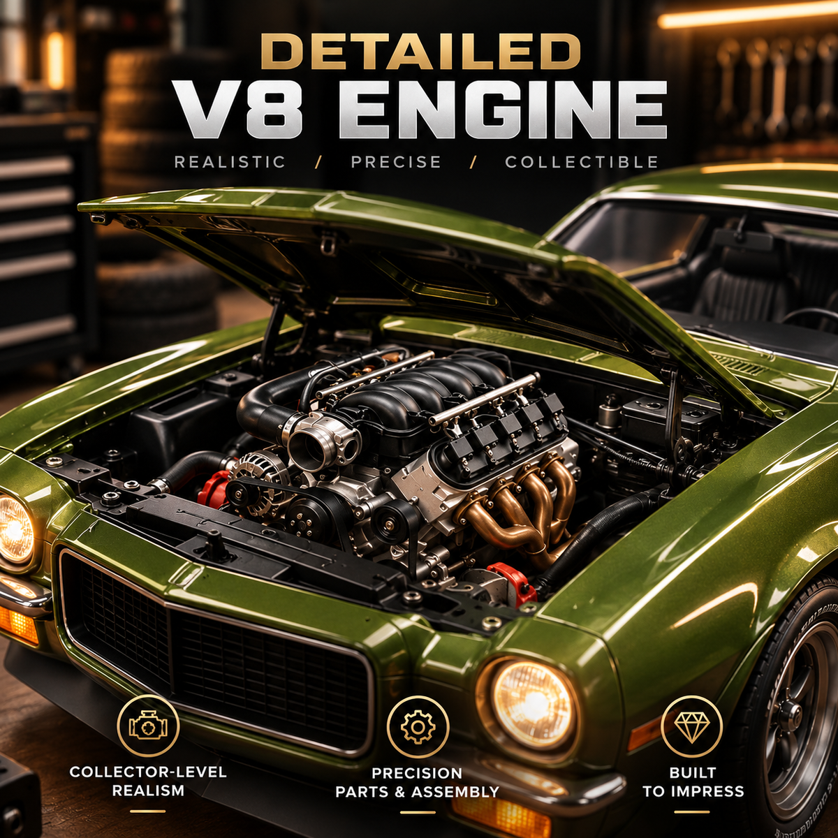 🔥HOT SALE 50%🚗 DIY Classic Muscle Car Model Kit – Build & Display