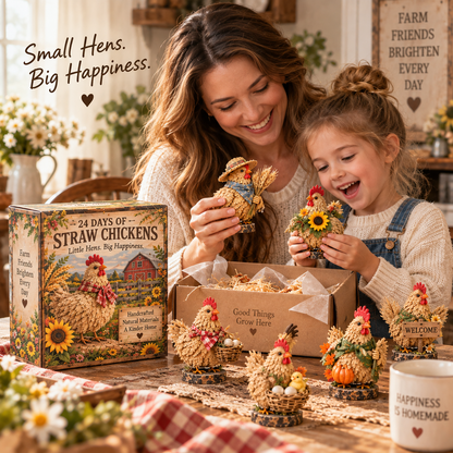 🐓 24 Days of Straw Chickens — Build Your Little Farmhouse Flock