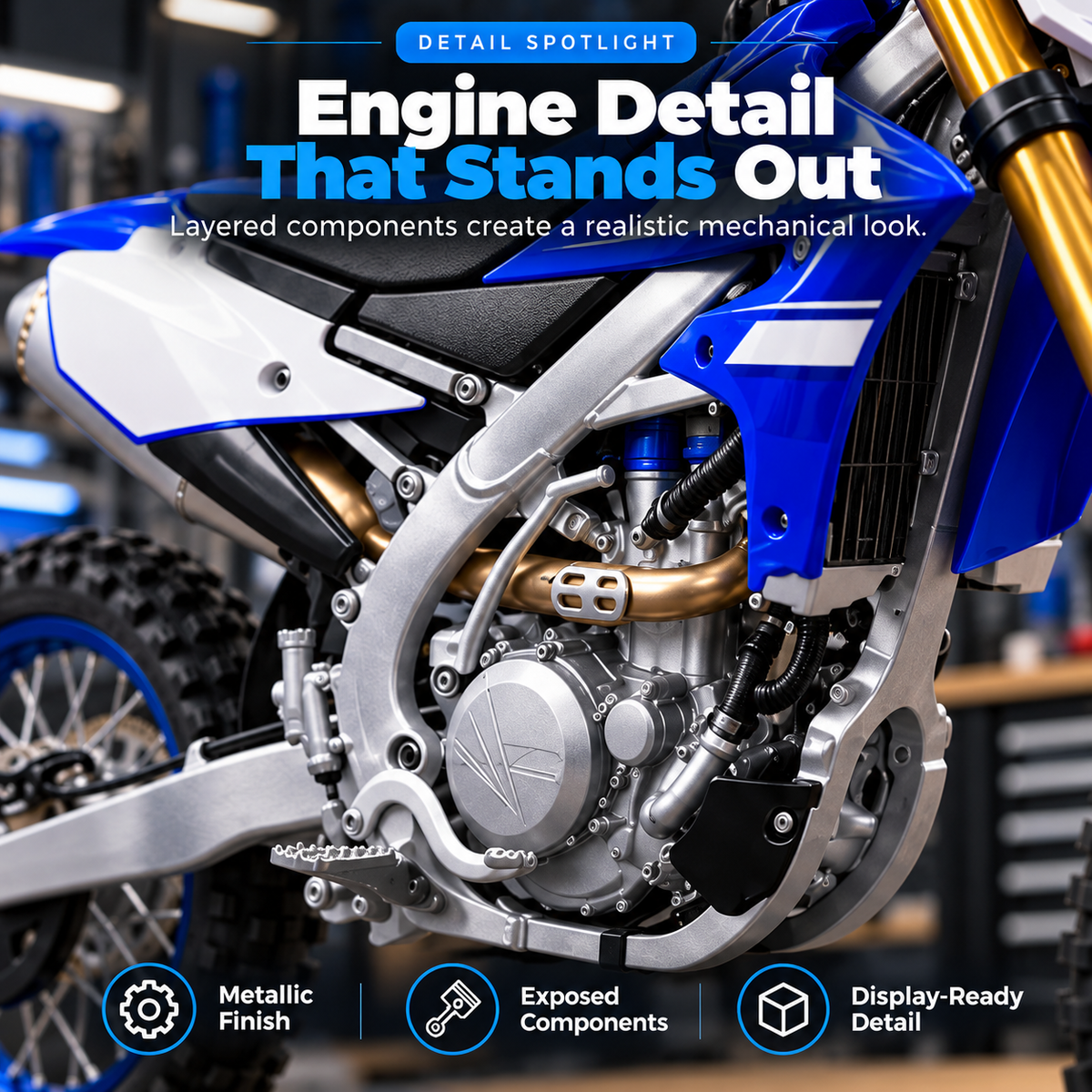 🔥Last day 50% 🏁 DIY Motocross Dirt Bike Model Kit – Build & Display 🏍️