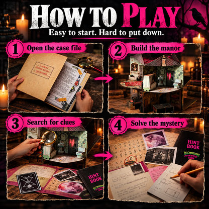 🎲 Flash Sale 50% OFF –3D Pop-Up Mystery Manor – Immersive Murder Mystery Puzzle Game