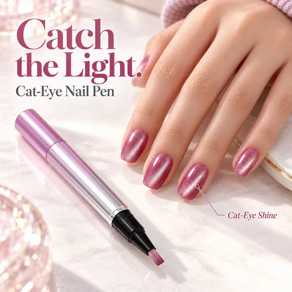 ✨ Cat Eye Nail Polish Pen – Shimmering Color & Glossy Finish in 5 Shades 💅