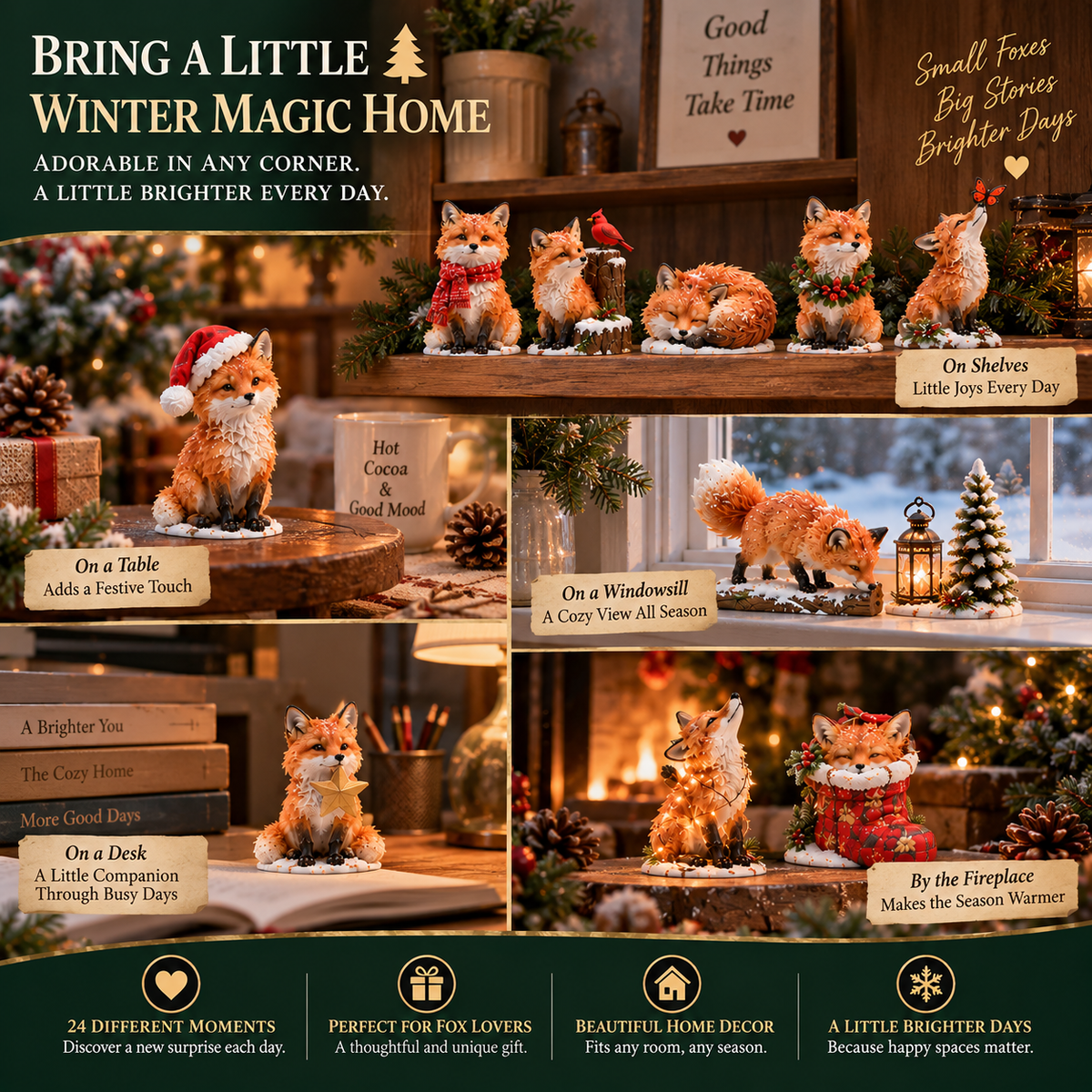 24 Days of Red Foxes – A Little Winter Forest to Discover 🦊❄️