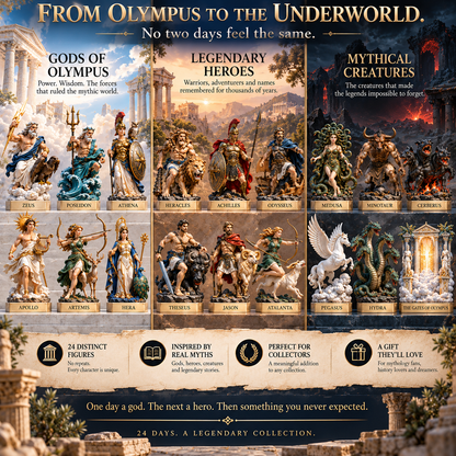 24 Days of Olympus – Gods, Heroes & Monsters Mythology Collection ⚡🏛️
