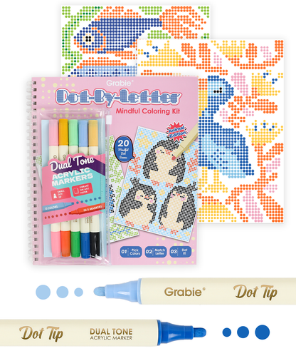 Dot-By-Letter Mindful Coloring Kit