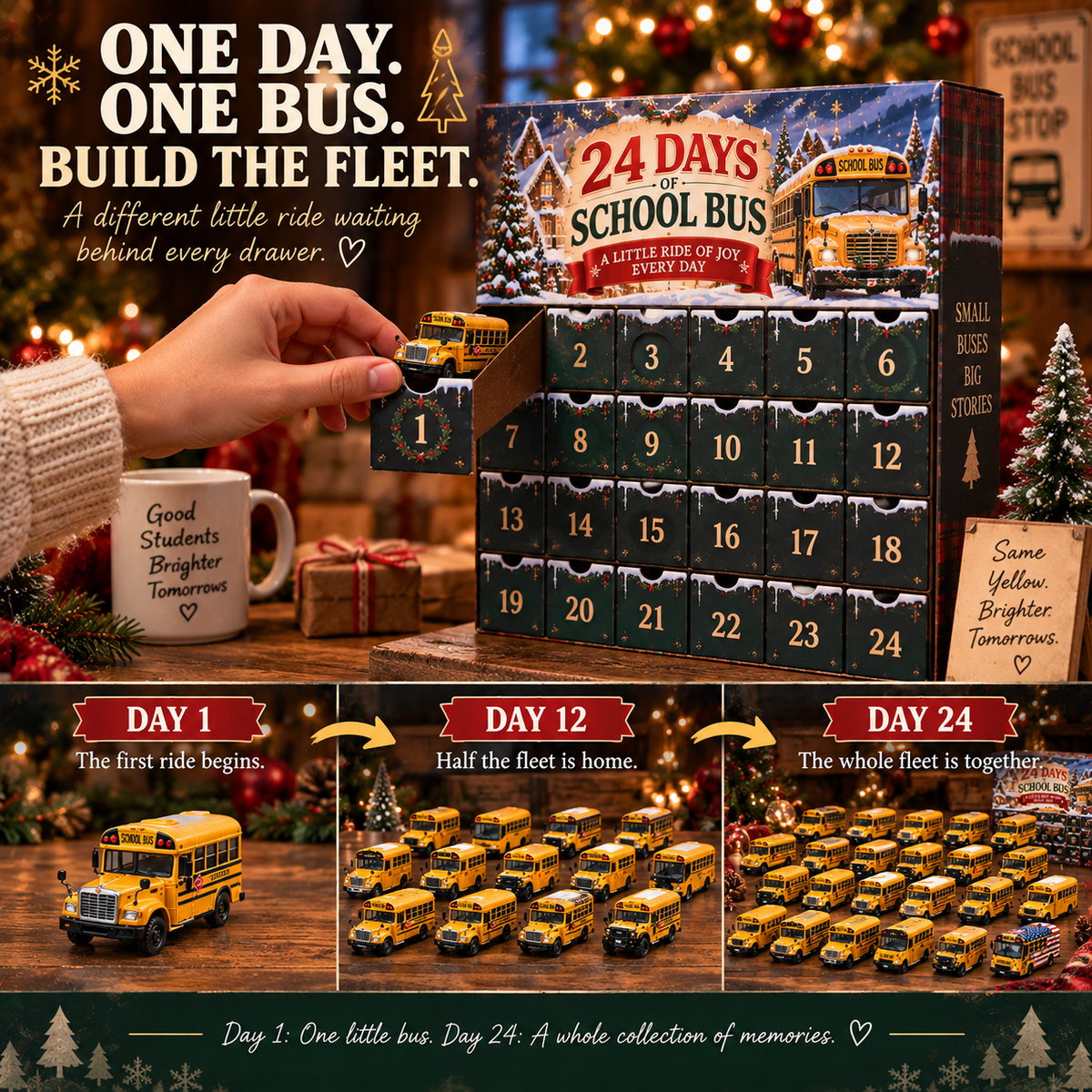🚌🎄24 Rides to Christmas – American School Bus Collector’s Edition