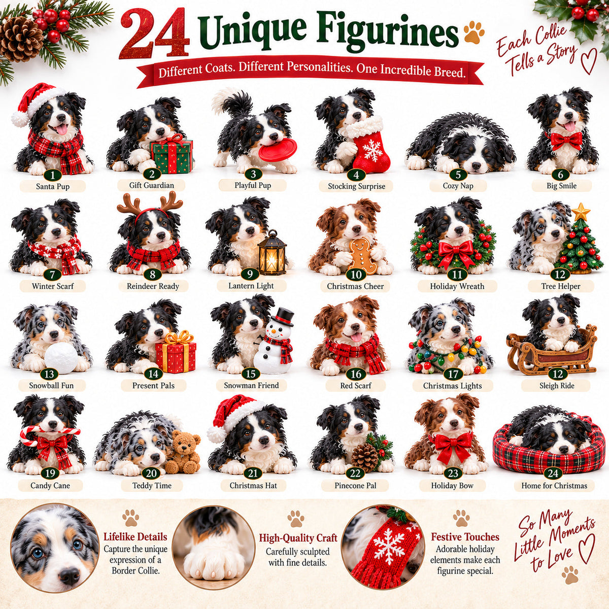 🐾 Ready for 24 Days of Border Collie Magic?! 🎄 2026 Advent Calendar – 24 Unique Paws & Personalities!