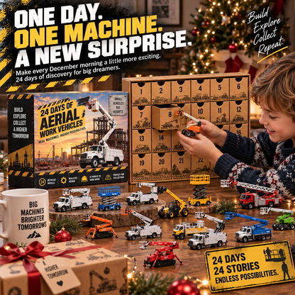 🏗️24 Days of Aerial Work Vehicles Advent Calendar – 24 Unique Construction Equipment Miniatures