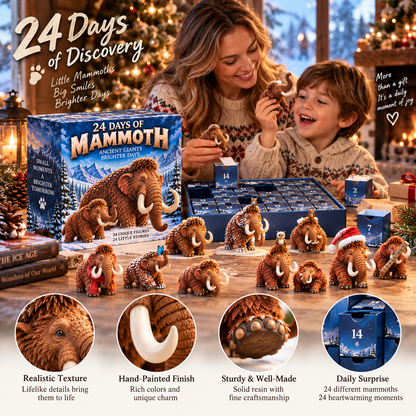 🦣24 Days of Mammoth – 24 Unique Woolly Mammoth Collectible Figures | Christmas Countdown Gift