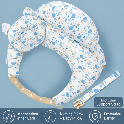 💗 Wearable Nursing Pillow – Wraparound Feeding Cushion with Adjustable Strap