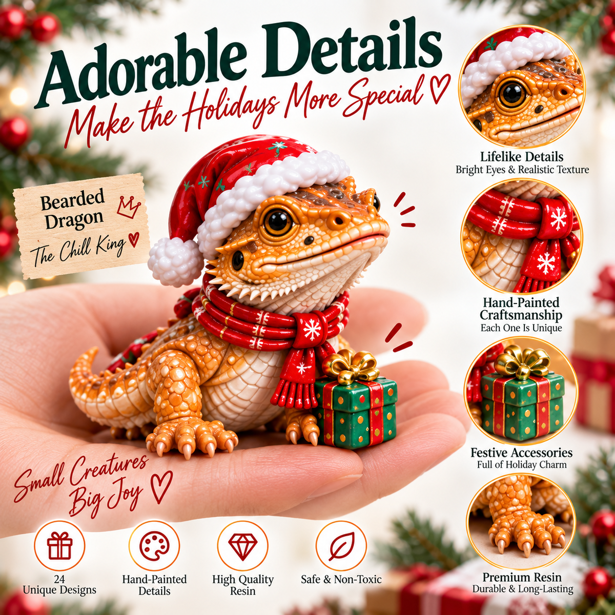 🦎🐍🐢Small Creatures, Big Christmas — 24 Reptile & Amphibian Holiday Pals