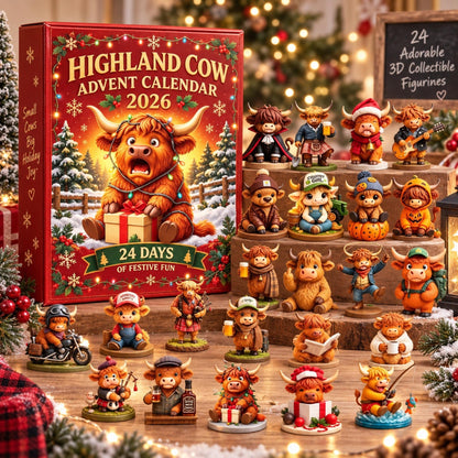 🎄🐮Highland Cow Advent Calendar 2026-3D Model