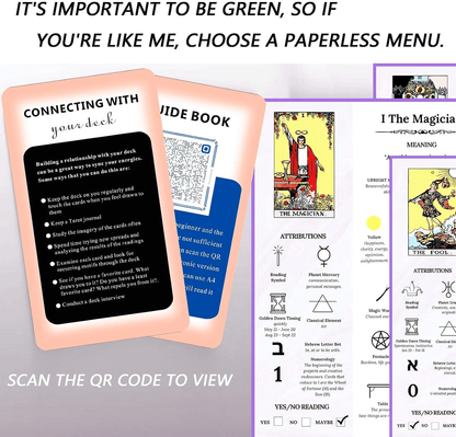 🔮Tarot Learning Set💜beginner friendly Divination Tools📔Essential Tarot Kit for Beginners✨