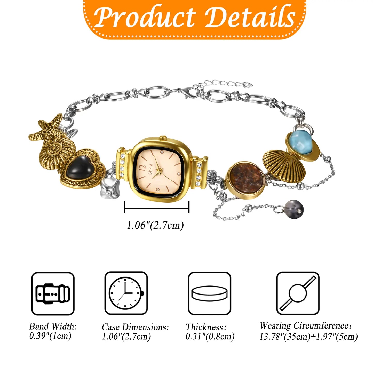 Ocean Charm Necklace Watch