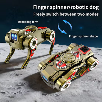 2-in-1 Fidget Spinner Mechanical Dog, Wind-Up Mecha Transforming Toy