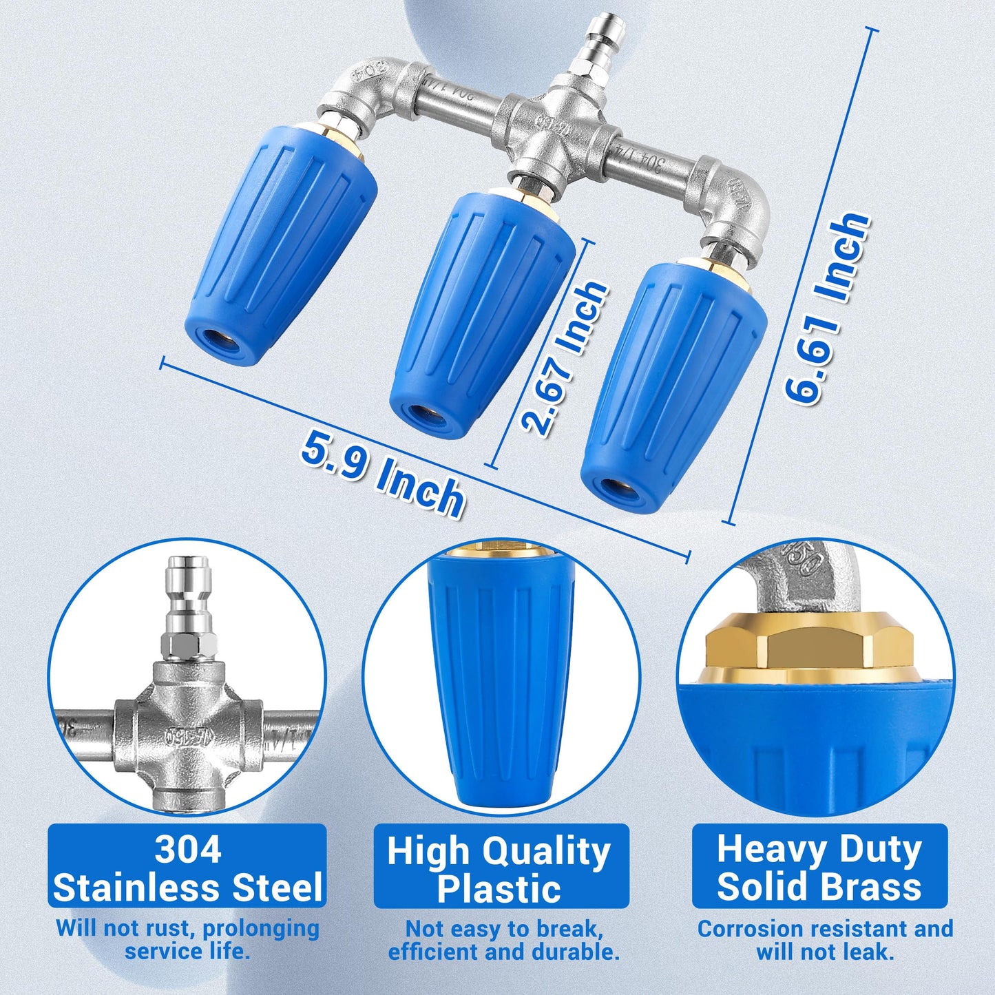 Turbo Nozzle Pressure Washer with 1/4 Quick Connect and 2.0 Orifice