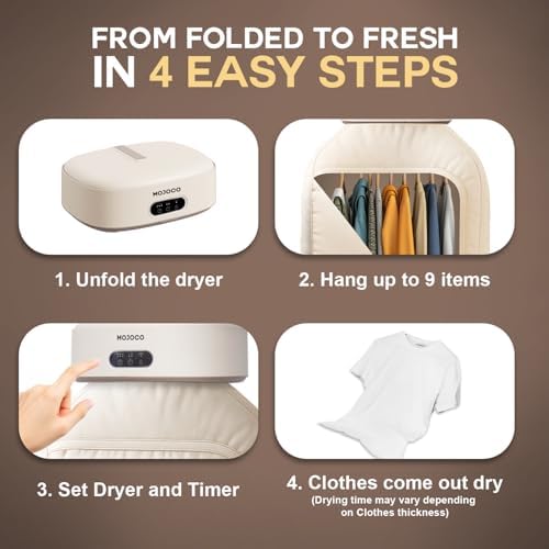 👕 Portable Clothes Dryer – 600W Compact Dryer for Apartments & Travel