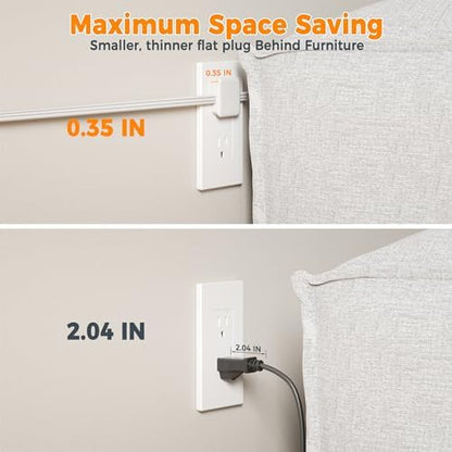 🔥LAST DAY 49% OFF -⚡ 12FT Twin Extension Cord with Flat Plug