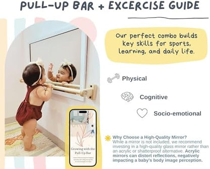 👶 32.5" Montessori Pull-Up Bar for Babies – Wall-Mounted Walking & Standing Support