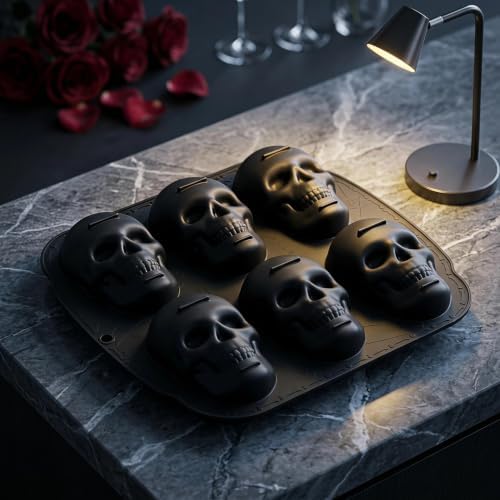 🔥LAST DAY 49% OFF -🎃 6-Cavity Skull Cake Mold 💀